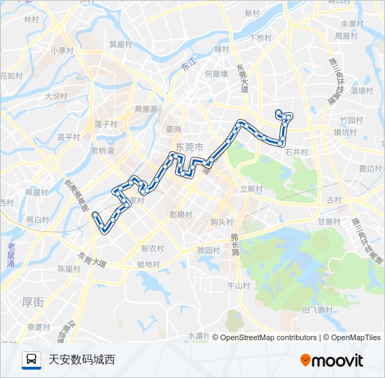 公交X11路的线路图