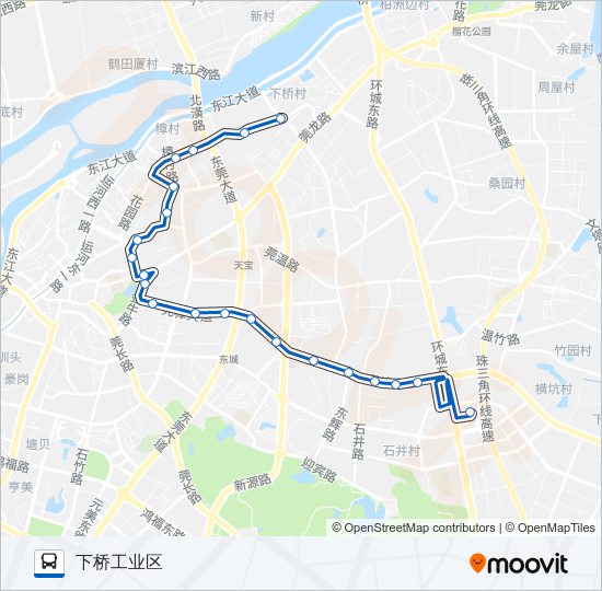 公交X19路的线路图