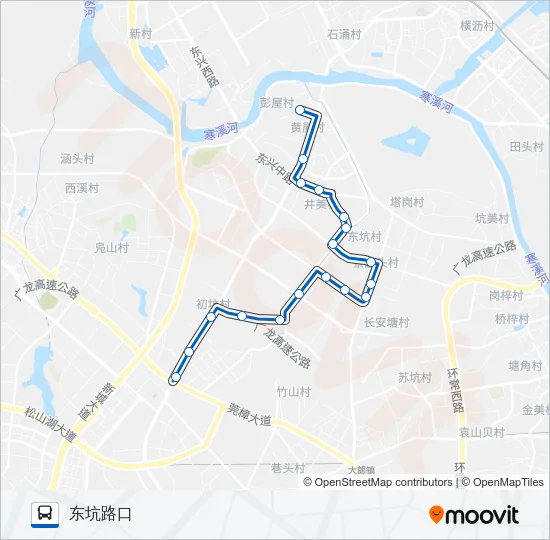 东坑2路 Bus Line Map