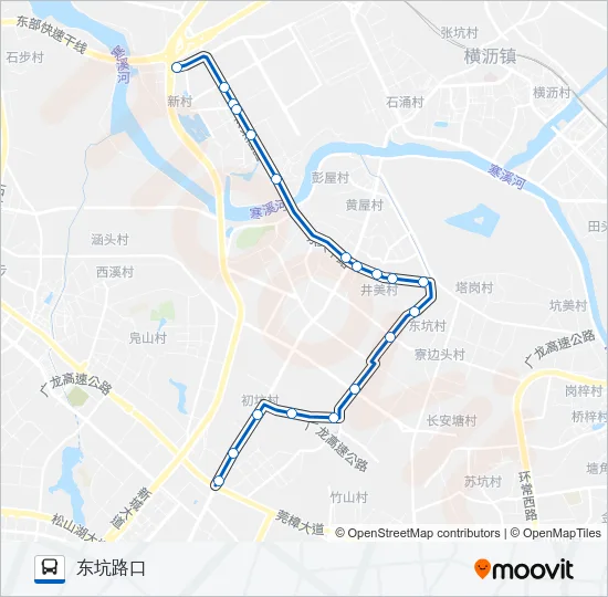 东坑3路 Bus Line Map