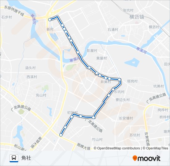 东坑3路 bus Line Map