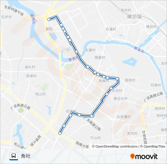 东坑3路 Bus Line Map