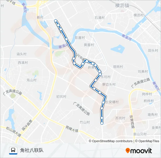 东坑4路 Bus Line Map