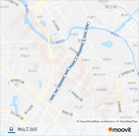 东坑5路 Bus Line Map