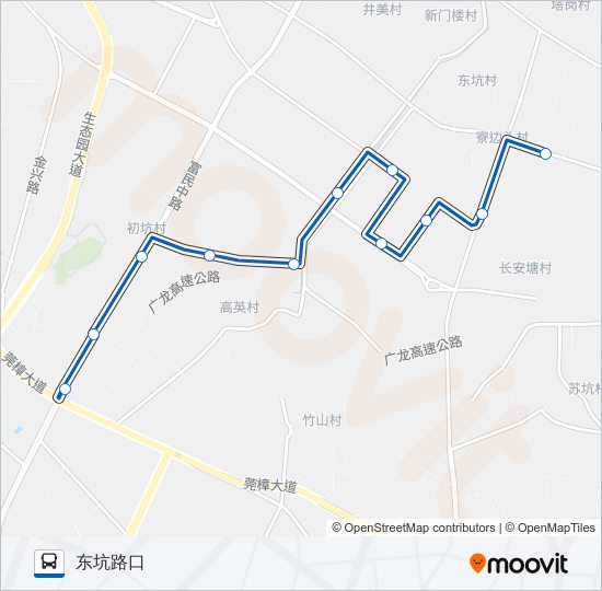 东坑6路 bus Line Map