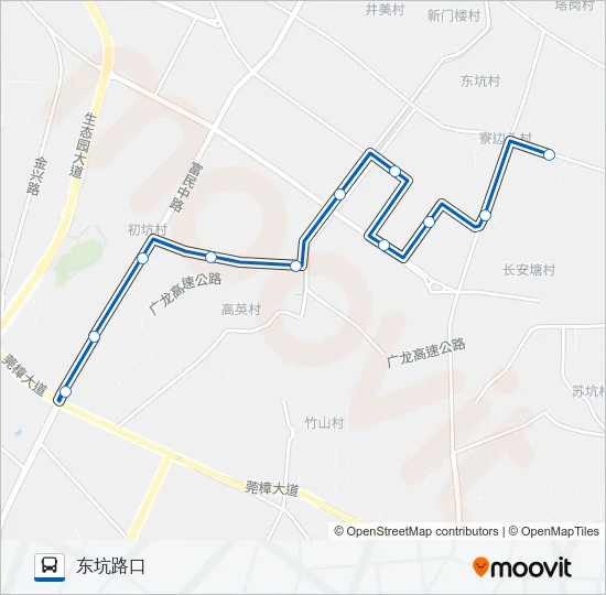 东坑6路 Bus Line Map
