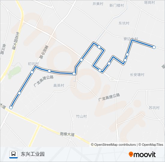 公交东坑6路的线路图