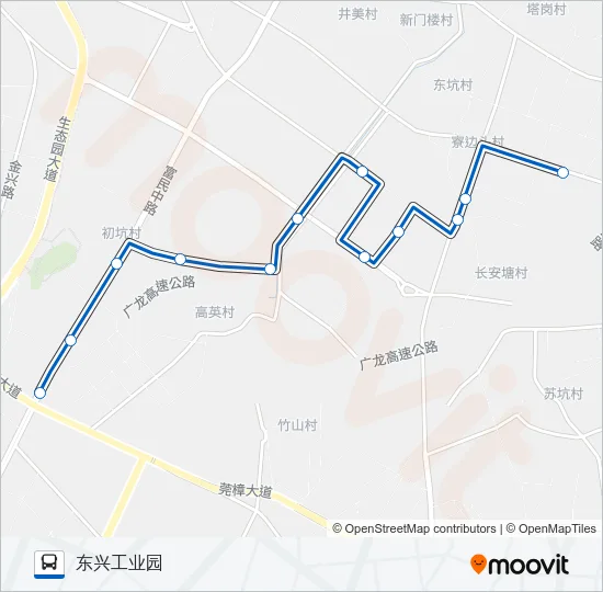 东坑6路 Bus Line Map
