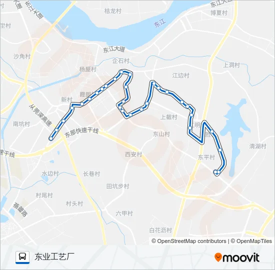 企石3路 Bus Line Map