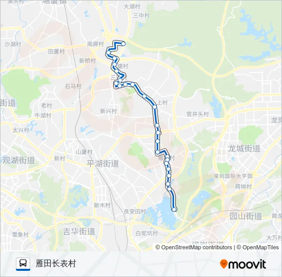 凤岗1路 Bus Line Map