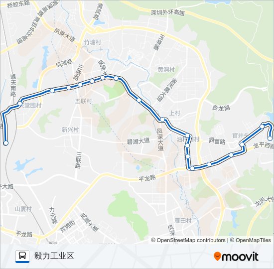 凤岗2路 bus Line Map