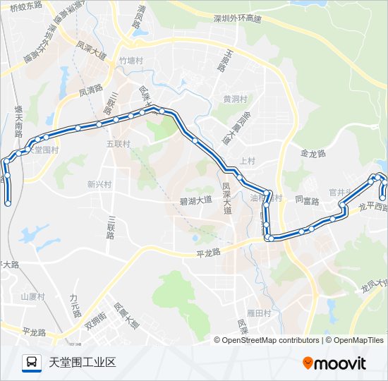 凤岗2路 bus Line Map