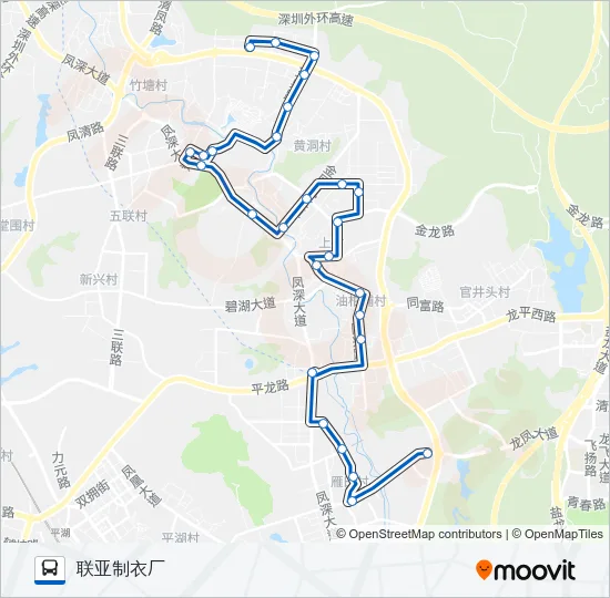 凤岗3路 Bus Line Map