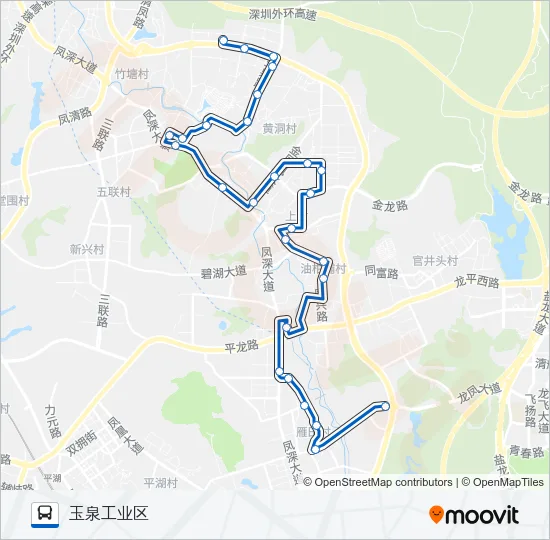 凤岗3路 Bus Line Map
