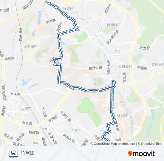 公交凤岗4路的线路图