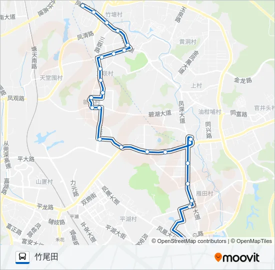 凤岗4路 Bus Line Map