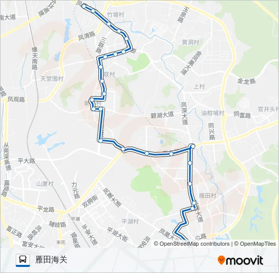 凤岗4路 Bus Line Map