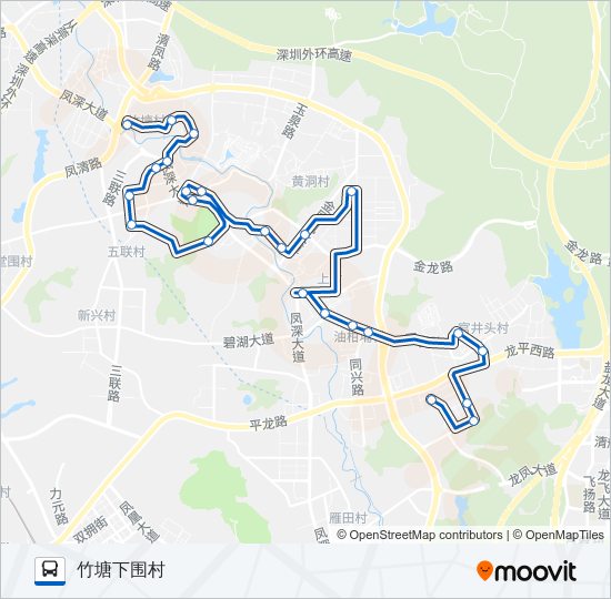 公交凤岗5路的线路图