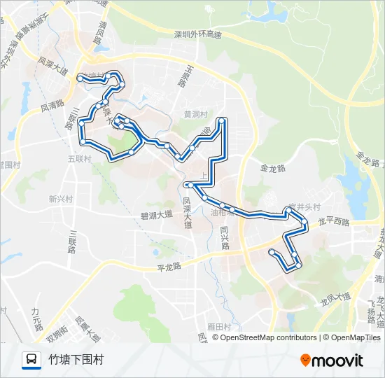 凤岗5路 Bus Line Map