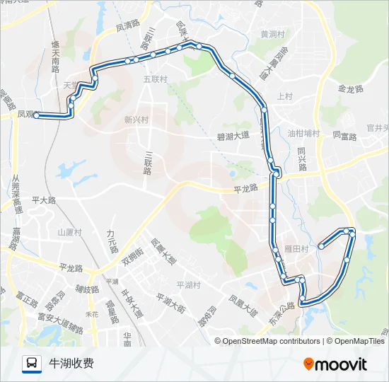凤岗6路 Bus Line Map