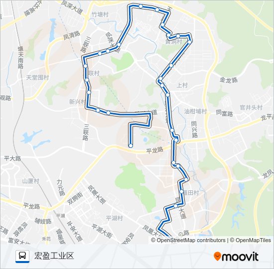 凤岗8路 bus Line Map