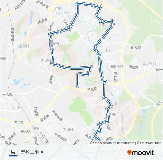 凤岗8路 Bus Line Map