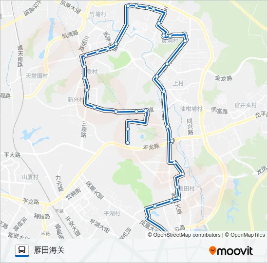 凤岗8路 Bus Line Map