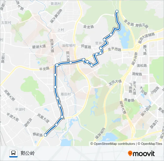 凤岗9路 Bus Line Map