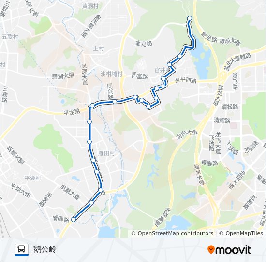 凤岗9路 bus Line Map