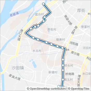 厚街2路 Bus Line Map