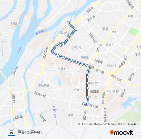 厚街2路 bus Line Map
