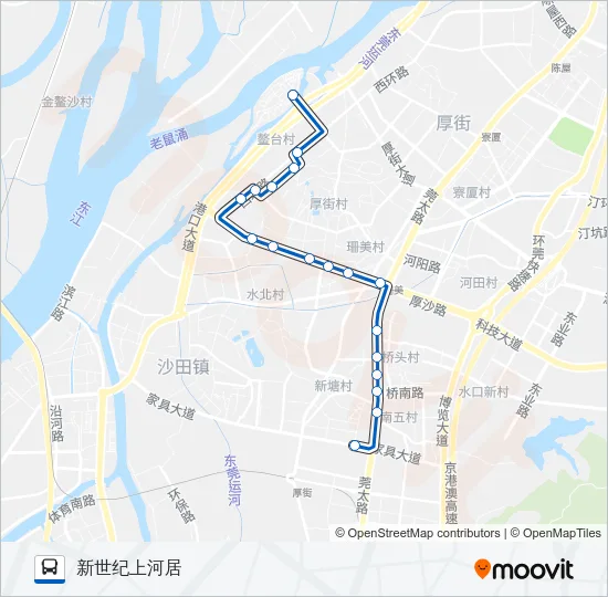 厚街2路 Bus Line Map