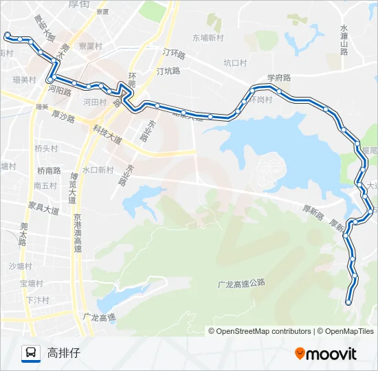 厚街3路 Bus Line Map