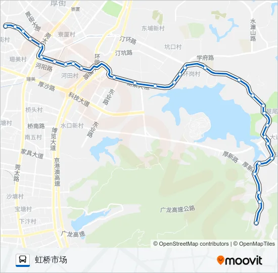 厚街3路 Bus Line Map