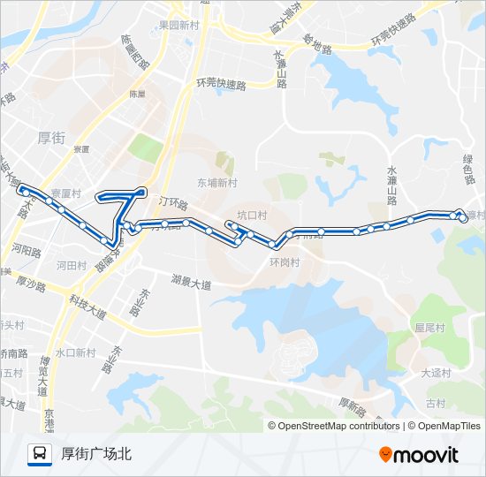 公交厚街5路的线路图