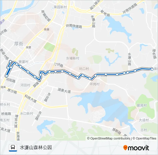 厚街5路 Bus Line Map