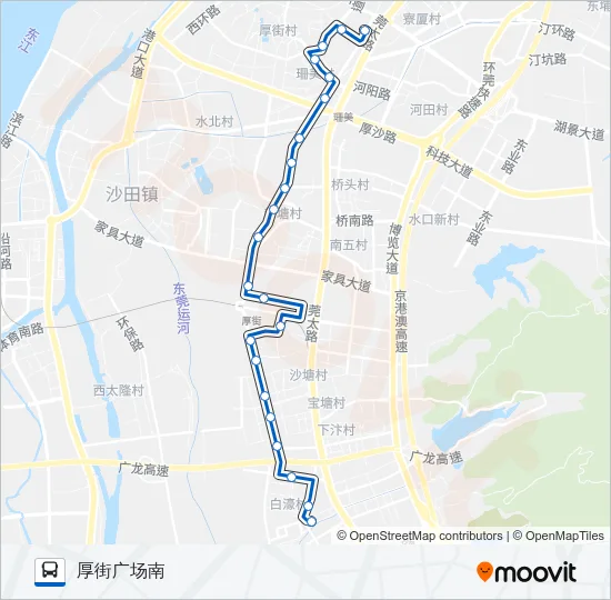 公交厚街8路的线路图