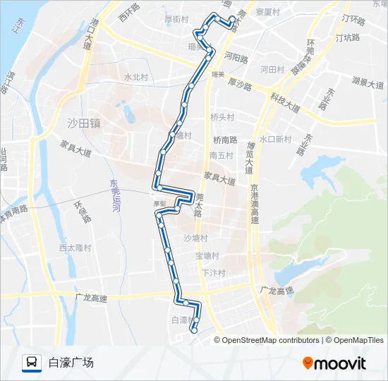 厚街8路 Bus Line Map
