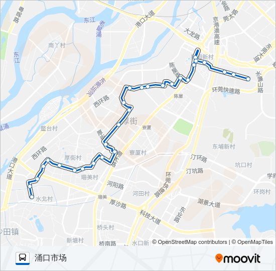 厚街9路 bus Line Map