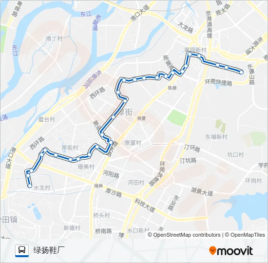厚街9路 Bus Line Map