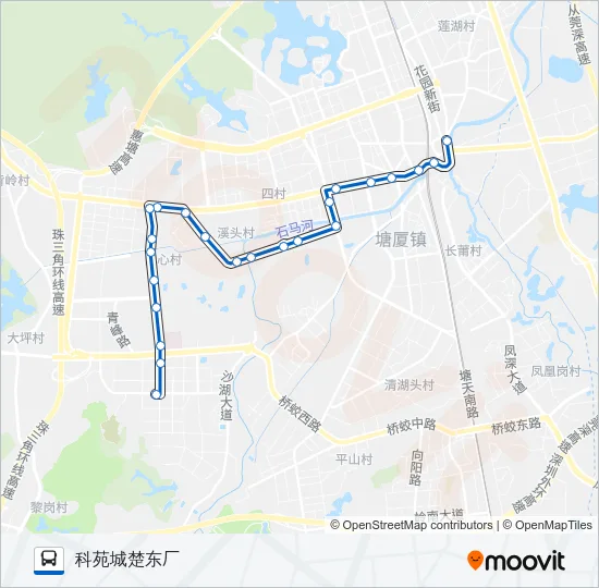 塘厦2路 Bus Line Map