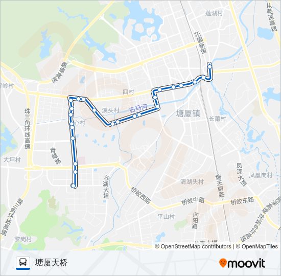 公交塘厦2路的线路图