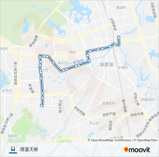 塘厦2路 Bus Line Map