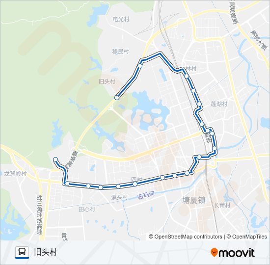 公交塘厦3路的线路图