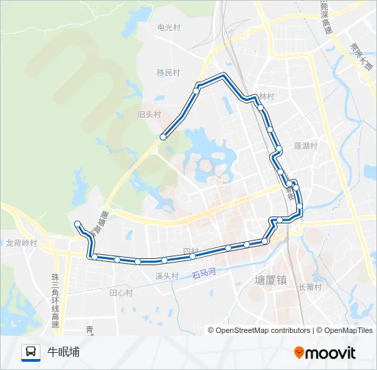 塘厦3路 Bus Line Map