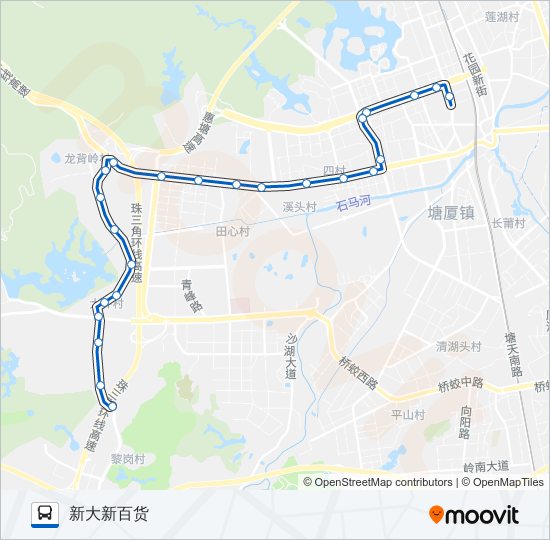塘厦4路 bus Line Map