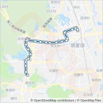 塘厦4路 Bus Line Map