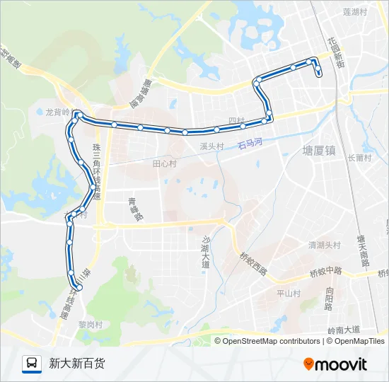 塘厦4路 Bus Line Map