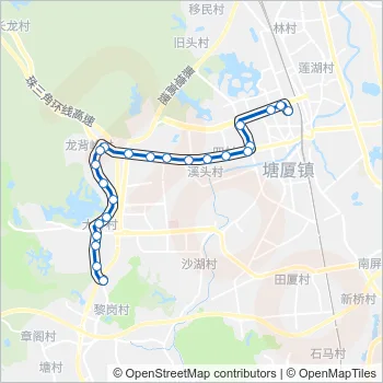 塘厦4路 Bus Line Map
