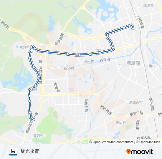 塘厦4路 bus Line Map